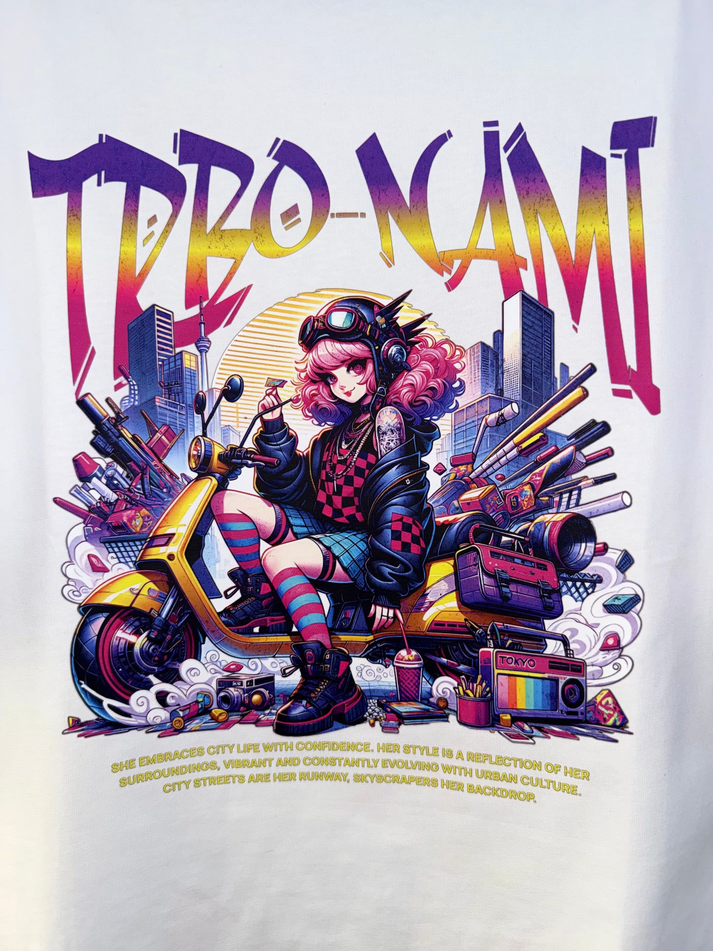 Turbo Nami Graphic Box Tee Anime Girl