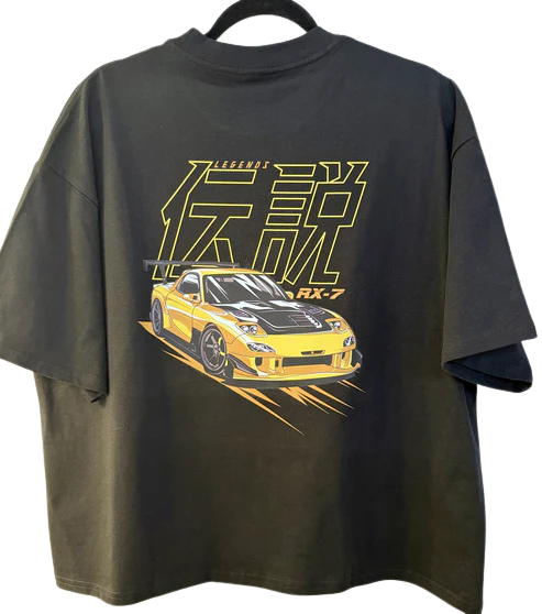 Turbo Nami Graphic Tee Yellow RX-7