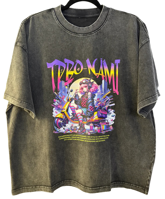 Turbo Nami Graphic Box Tee Anime Girl