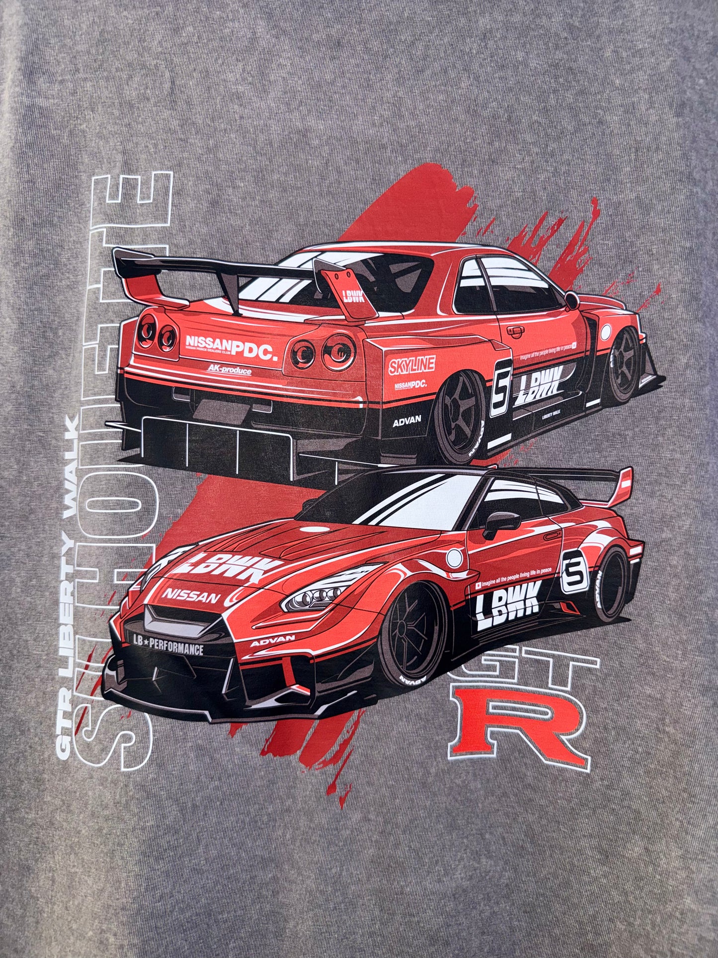 Turbo Nami Graphic Muscle Tee Red GTR