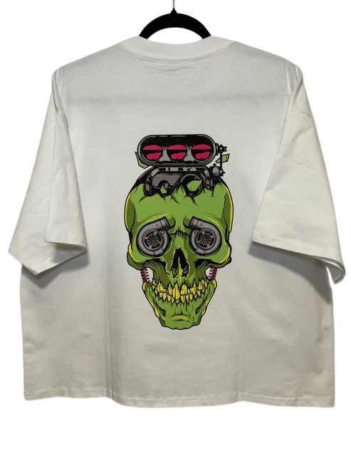 Turbo Nami Graphic Tee Green Turbo Skull
